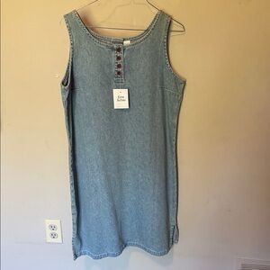 Spiegel Blue Demim sleeveless Dress , vintage